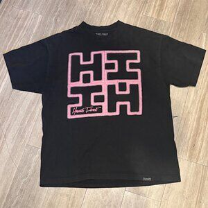 Hawaiis Finest Black T Shirt Neon Pink Used Streetwear XL